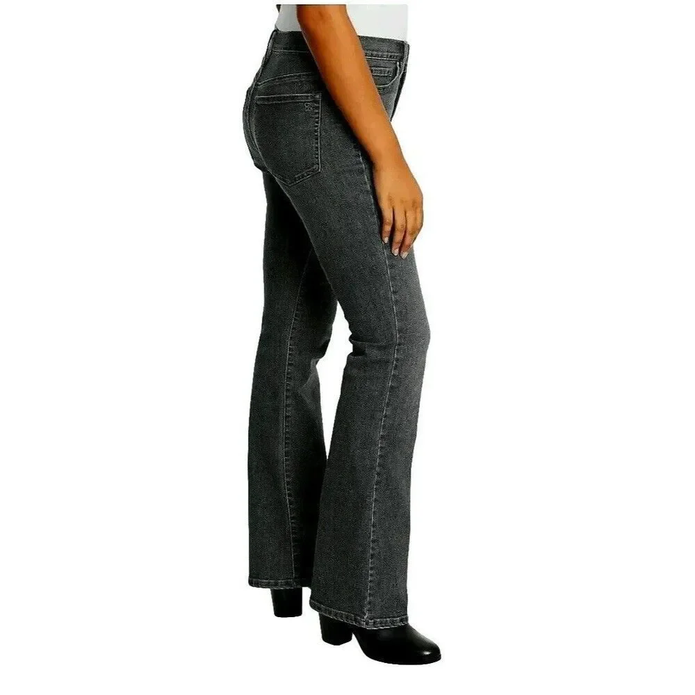 NWT Vintage X America Women's Bootcut High Rise Stretch Denim Jeans Black, Sz 14